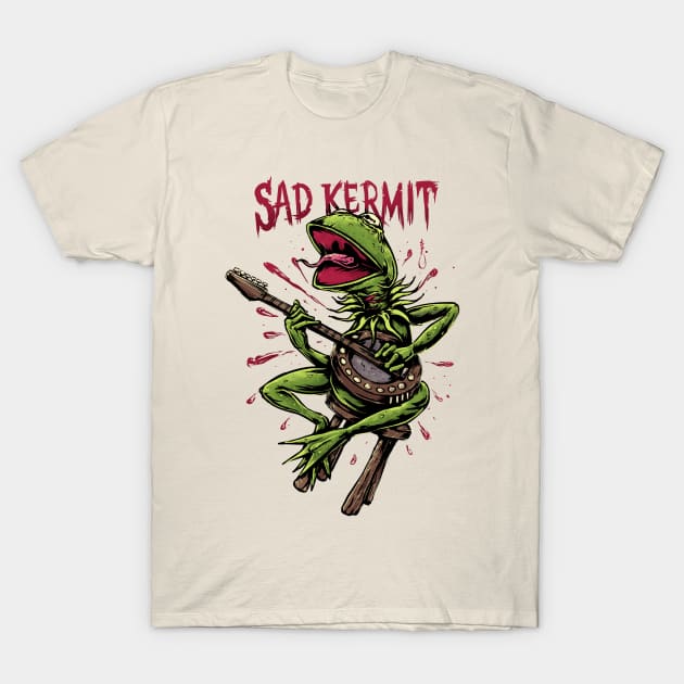 Sad Kermit T-Shirt by Bodya